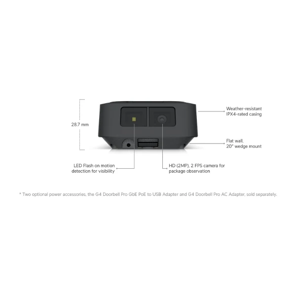 Ubiquiti Video Doorbell Security Camera - Black - Full HD, Night Vision, Smart Detection - Image 4