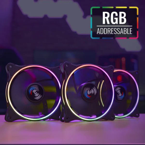 FAN COOLER AEROCOOL ECLIPSE 12 PRO KIT 3 IN 1 NEGRO/ 12CM/ ARGB HUB+ C/REMOTO - Image 3